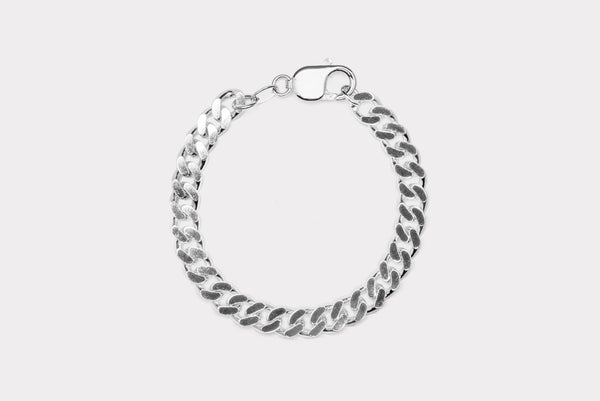 IX Chunky Curb Armband aus Silber