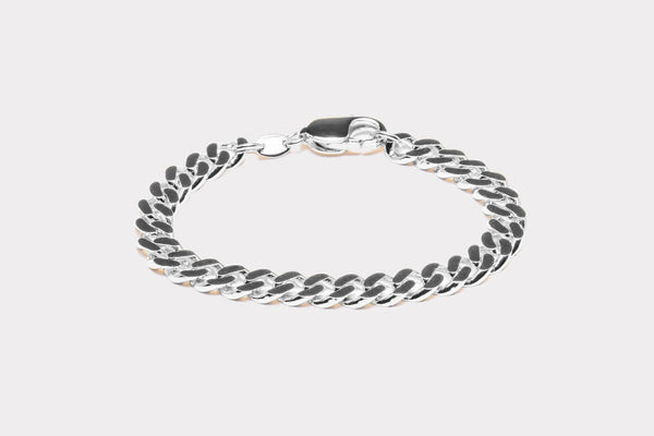 IX Chunky Curb Armband aus Silber